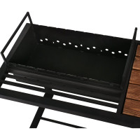 Стационарный мангал со столиком и дровницей BOYSCOUT ЛОФТ 930x510x1000 мм 61581