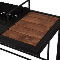 Стационарный мангал со столиком и дровницей BOYSCOUT ЛОФТ 930x510x1000 мм 61581