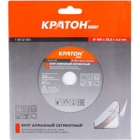 Круг алмазный сегментный Кратон O180x22,2x2,2 мм 1 08 02 004