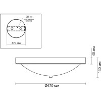 Настенно-потолочный светильник LUMION E27, 4х60W, NINA 5259/4C
