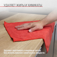 Салфетка SKYWAY микрофибра 40х35см, красная S00902008