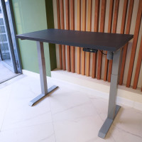 Стол StolStoya МОТОР UP с регулируемой высотой подстолье серое и столешница МДФ эмаль сланцево-серая SE211ISSS14070