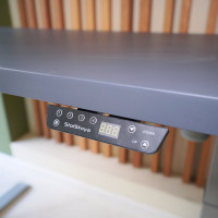 Стол StolStoya МОТОР UP с регулируемой высотой подстолье серое и столешница МДФ эмаль сланцево-серая SE211ISSS14070