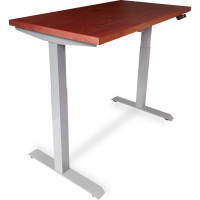 Стол StolStoya МОТОР UP с регулируемой высотой подстолье серое и столешница МДФ шпон красное дерево SE211ISKD14070