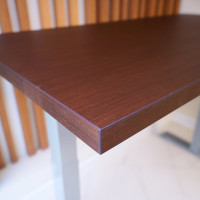 Стол StolStoya МОТОР UP с регулируемой высотой подстолье серое и столешница МДФ шпон венге 120x65 SE211ISV12065