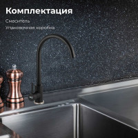 Смеситель для кухни AV Engineering SUS 304 AVZAR4-A304BK D35 черный AVZAR4-A304BK-732