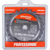 Диск пильный по дереву Кратон PROFESSIONAL 165x20 мм, 24Т 1 06 03 026