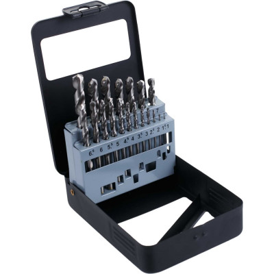 Набор сверл Кратон по металлу 1.0-10.0мм 19шт белые мет. коробка 1 05 01 013