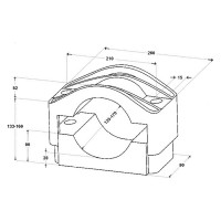 Кабельный хомут для одиночного крепления кабеля Dutchclamp диаметр 135...170 мм SE-135-170