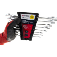 Набор рожковых гаечных ключей Thorvik W1S8PR серии ARC, 6-22 мм, 8 предметов 52618