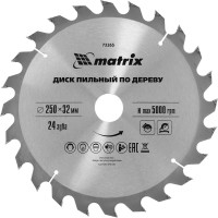 Диск пильный по дереву Professional (250x32 мм; 24Z) MATRIX 73265