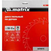 Диск пильный по дереву Professional (250x32 мм; 24Z) MATRIX 73265
