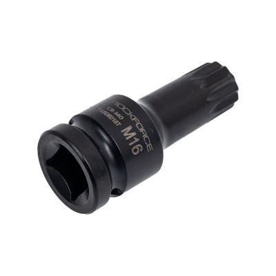 Головка-бита ударная SPLINE с отверстием M16, 1/2"DR ROCKFORCE RF-24806016T