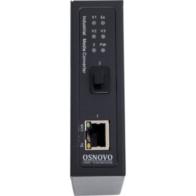Промышленный компактный медиаконвертер OSNOVO OMC-1000-11X/I Gigabit Ethernet. sct1475