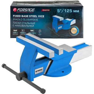 Стальные тиски с наковальней Forsage 5"-125мм F-6540705 (18548)