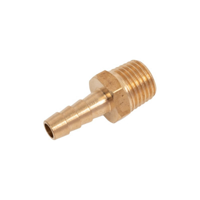 Штуцер пневматический наружная резьба 1/4" - елочка 6 мм Forsage F-MH04/04(58723)