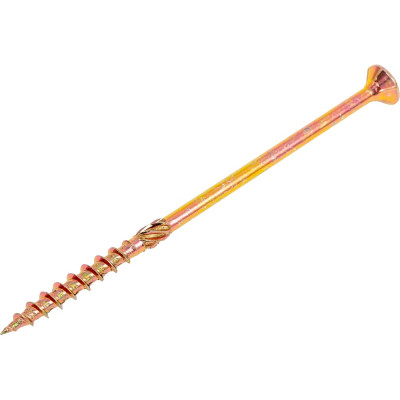 Саморез конструкционный самозенкующий Стройметиз 4,0x80 желт (уп. 10 шт), европодвес 2162480110