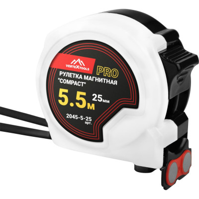 Рулетка магнитная vertextools "COMPACT" 5.5x25 мм 2045-5-25