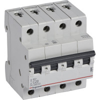 Автоматический выключатель Legrand Rx3 4,5ka 20а 4п C 419742