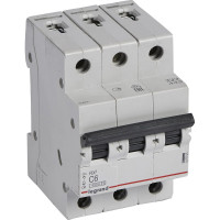 Автоматический выключатель Legrand Rx3 4,5ka 6а 3п C 419705