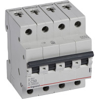 Автоматический выключатель Legrand Rx3 4,5ka 50а 4п C 419746