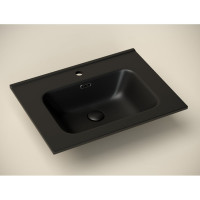 Накладной прямоугольный умывальник Ceramicanova Element черный матовый, 610x465x180 мм CN7001MB
