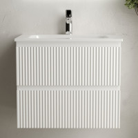 Подвесная тумба Sancos Snob R 590x445x500 мм, c двумя ящиками, оснащенными доводчиками, Bianco SNR60W