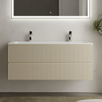 Подвесная тумба Sancos Snob R 1195x445x500 мм, c двумя ящиками, оснащенными доводчиками, Beige Soft SNR120CE