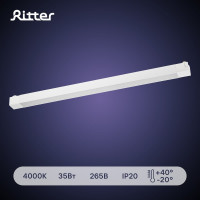 Трековый светодиодный светильник RITTER Artline линейный накладной 608x35x40 35Вт 2450Лм 4000К 230В алюминий белый 59715 9
