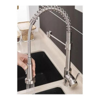 Смеситель для кухни D-Lin с выдвижной лейкой, полированная сталь D159315-3