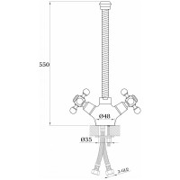 Смеситель для кухни D-Lin с гибким изливом, хром D153819-Q