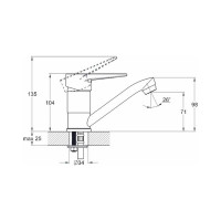 Смеситель для кухни D-Lin хром D153601