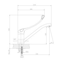 Смеситель для кухни D-Lin хром D153427