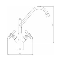 Смеситель для кухни D-Lin хром D153819-H