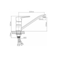 Смеситель для кухни D-Lin хром D154302-2