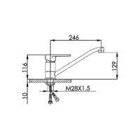 Смеситель для кухни D-Lin хром D154309-2