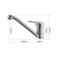 Смеситель для кухни D-Lin хром D154403-6