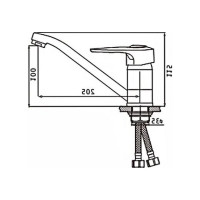 Смеситель для кухни D-Lin хром D154404