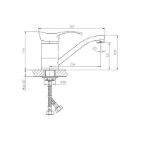 Смеситель для кухни D-Lin хром D154405