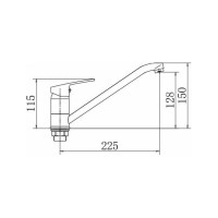 Смеситель для кухни D-Lin хром D154406