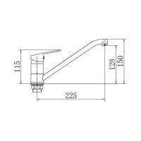 Смеситель для кухни D-Lin хром D154407
