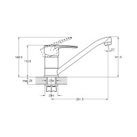 Смеситель для кухни D-Lin хром D154409-6
