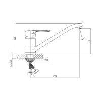 Смеситель для кухни D-Lin хром D154422