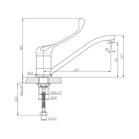 Смеситель для кухни D-Lin хром D154427