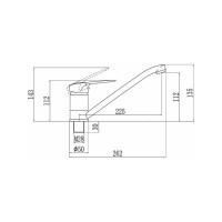Смеситель для кухни D-Lin хром D154428-6