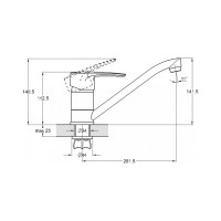Смеситель для кухни D-Lin хром D154452