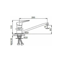 Смеситель для кухни D-Lin хром D154629