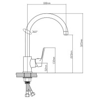 Смеситель для кухни D-Lin хром D155428