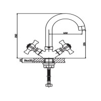 Смеситель для кухни D-Lin хром D156807-D