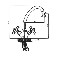 Смеситель для кухни D-Lin хром D156807-G